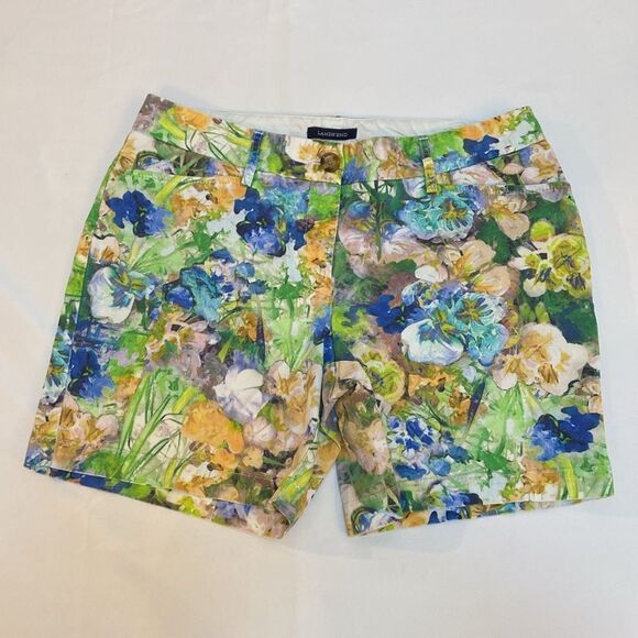 Lands' End Floral Mid Rise Women's Shorts - Picture 2 of 10